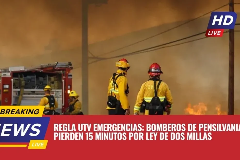 Regla UTV Emergencias: Bomberos de Pensilvania Pierden 15 Minutos por Ley de Dos Millas