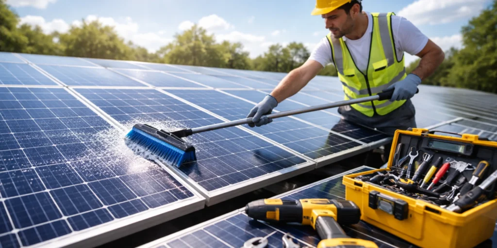Utility Scale Solar Routine Maintenance Solar Maintenance Tips: How Solar Maintenance Keeps Panels Efficient